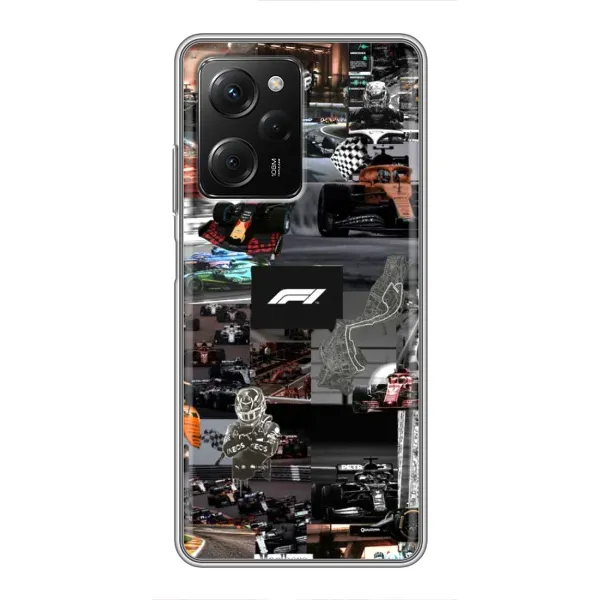 Чохол з принтом «Гоночний колаж Ф1» для Xiaomi POCO X5 Pro (5G)