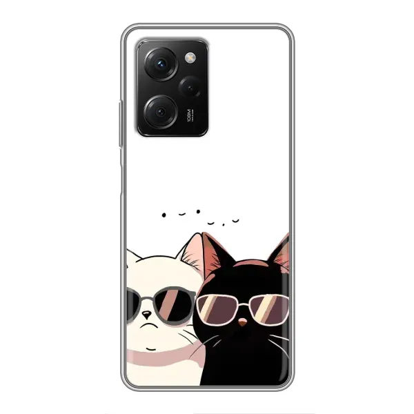 Чохол з принтом «Коти в окулярах» для Xiaomi POCO X5 Pro (5G)