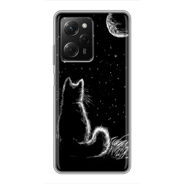 Чехол с принтом «Котик и луна» для Xiaomi POCO X5 Pro (5G) Чехол с принтом «Котик и луна» для Xiaomi POCO X5 Pro (5G)
