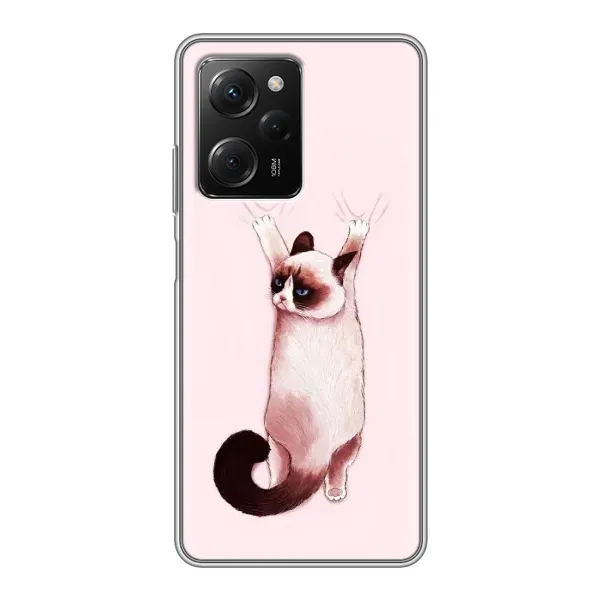 Чохол з принтом «Котик падає» для Xiaomi POCO X5 Pro (5G)