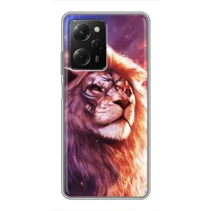 Чехол со Львом для Xiaomi POCO X5 Pro (5G) (VPrint) (Красочный Лев)
