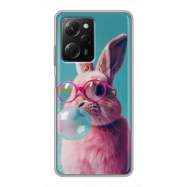 Чехол с принтом «Кролик в очках» для Xiaomi POCO X5 Pro (5G)