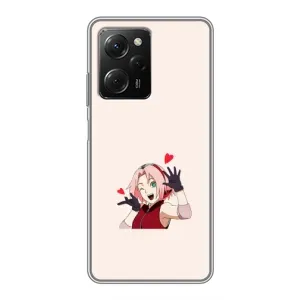 Чехлы Персонажи Аниме Наруто для Xiaomi POCO X5 Pro (5G) (AlphaPrint) (Лайк Сакура)