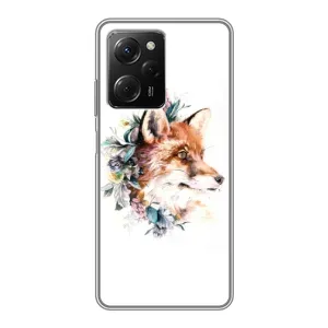 Чехлы с картинкой Лисички для Xiaomi POCO X5 Pro (5G) (VPrint) (Лисичка в цветочках)