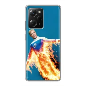 Чохол з принтом Фантастична четвірка для Xiaomi POCO X5 Pro (5G) (Людина-факел у вогні)