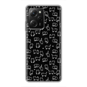 Чехол с принтом для Xiaomi POCO X5 Pro (5G) (AlphaPrint) Модные коты (Меленькие котики)