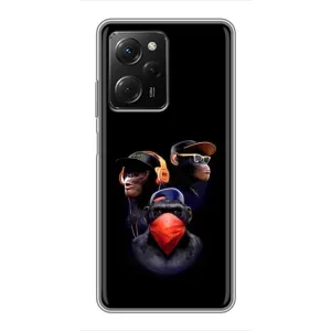 Чехол с Обезьянами Xiaomi POCO X5 Pro (5G) - (AlphaPrint) (Три обезьяны)