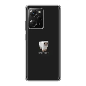 Чехол Майнкрафт на Xiaomi POCO X5 Pro (5G) (AlphaPrint) Minecraft (Овечка Майнкрафт)