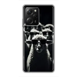 Чохол з принтом стильні тварини для Сяомі POCO X5 Pro (5G) (Овечка в окулярах)