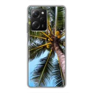 Силиконовый чехол с КАРТИНКАМИ лето для Xiaomi POCO X5 Pro (5G) (AlphaPrint) (Пальма)