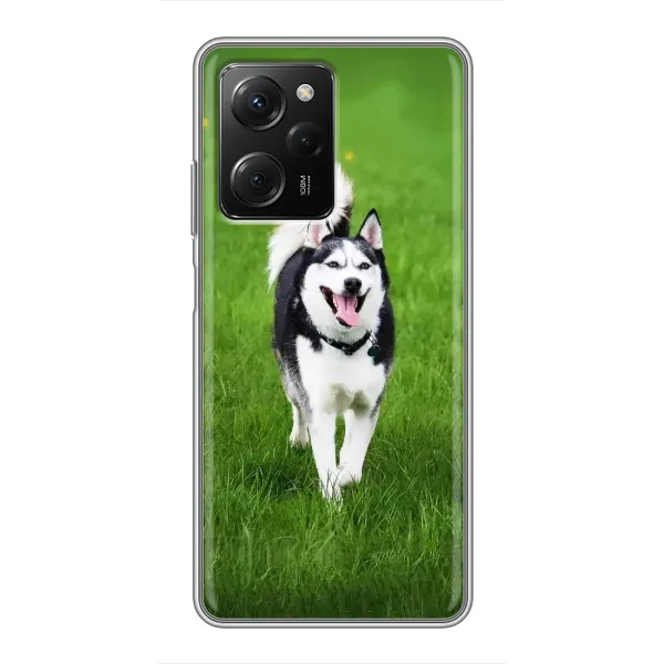 Чехол с принтом «Радостный Хаски» для Xiaomi POCO X5 Pro (5G)