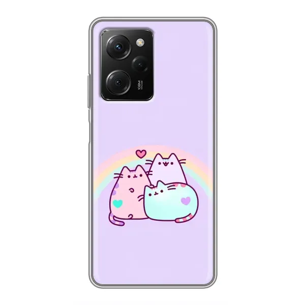 Чохол з принтом «Радужний котик» для Xiaomi POCO X5 Pro (5G)