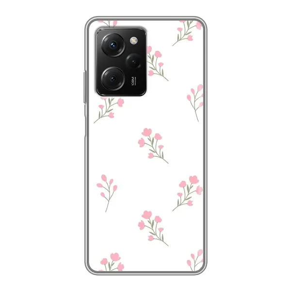 Чохол з принтом «Рожеві квіти» для Xiaomi POCO X5 Pro (5G)