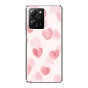 Чохол з розовим принтом для Xiaomi POCO X5 Pro (5G) (Рожеві сердечки)