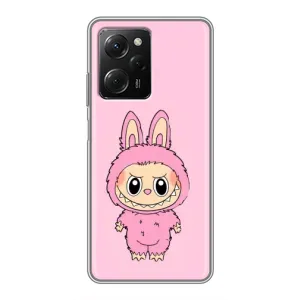 Чехол с Лабубу на Xiaomi POCO X5 Pro (5G) (Розовый Лабубу)
