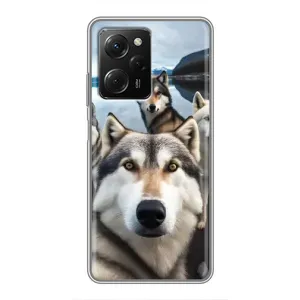 Чехол с Хаски для Xiaomi POCO X5 Pro (5G) - (AlphaPrint) (Селфи ХАски)