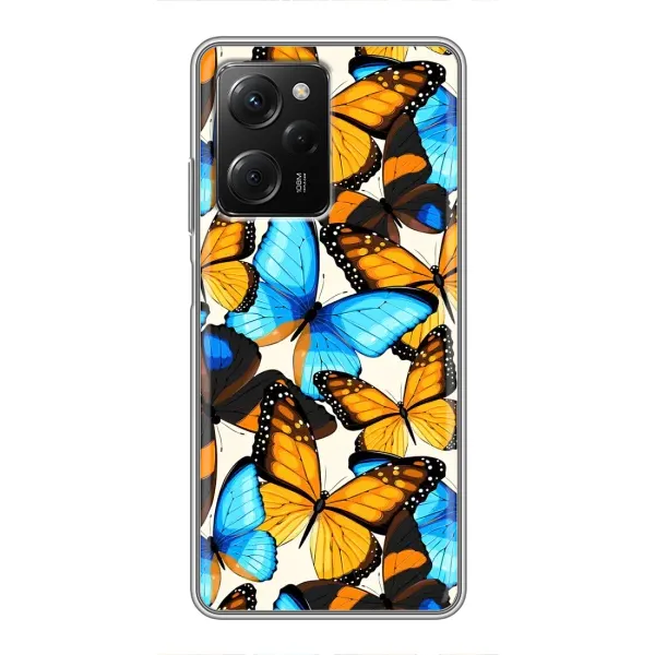 Чехол с принтом «Яркие бабочки» для Xiaomi POCO X5 Pro (5G)