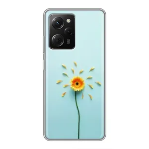 Чохли з квітами для Xiaomi POCO X5 Pro (5G) (VPrint) (Жовта квітка)