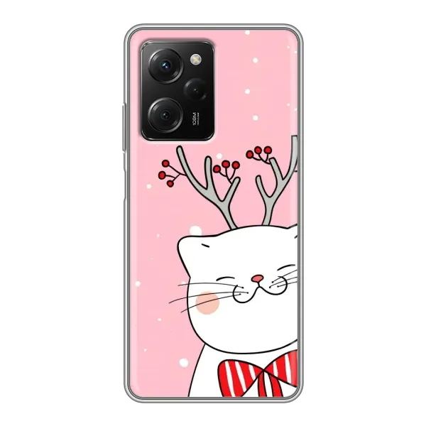 Чехол с принтом «Зимний кот» для Xiaomi POCO X5 Pro (5G)