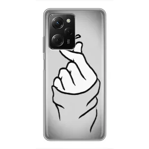 Чехол с принтом для Xiaomi POCO X5 Pro (5G) (AlphaPrint - Знак сердечка) (Значок Love)