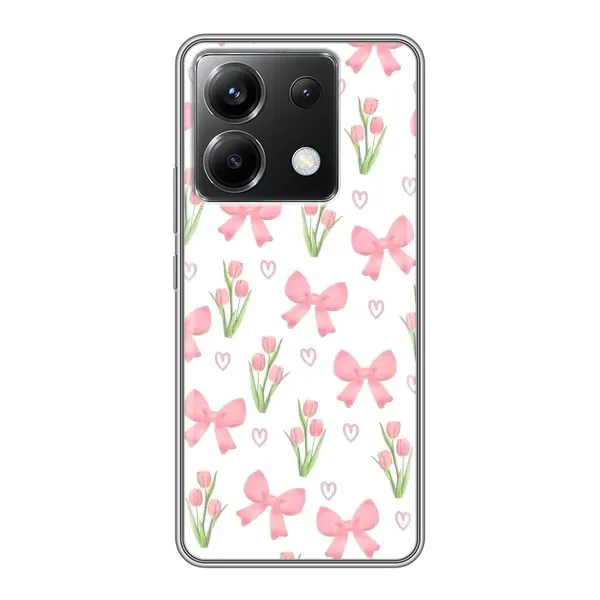 Чехол с принтом «Банты и цветы» для Xiaomi POCO X6 5G