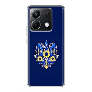 Чохли для Xiaomi POCO X6 5G Укр. Символіка (AlphaPrint) (Квітковий Герб)