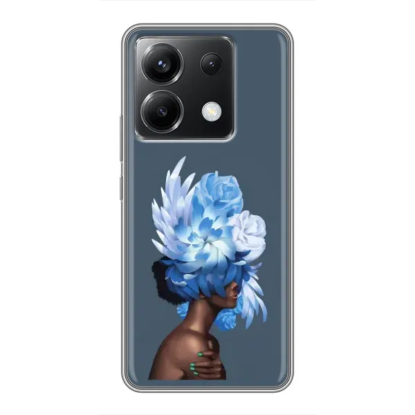 Чехол с принтом «Цветы на голове» для Xiaomi POCO X6 5G