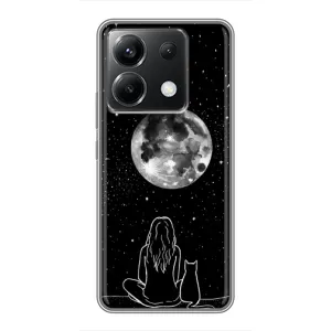 Чохол з малюнком кіт на Xiaomi POCO X6 5G (Дівчина з котом)
