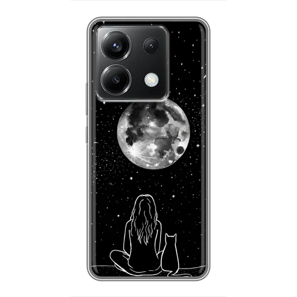 Чохол з принтом «Дівчина з котом» для Xiaomi POCO X6 5G