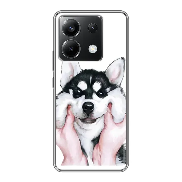 Чохол з принтом «Радісний Хаскі» для Xiaomi POCO X6 5G Чохол з принтом «Радісний Хаскі» для Xiaomi POCO X6 5G
