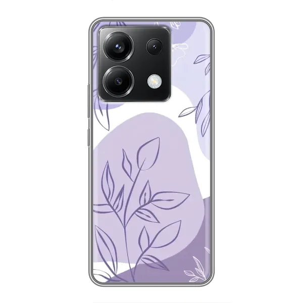 Чехол с принтом «Фиолетовые листья абстракция» для Xiaomi POCO X6 5G