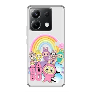 Чехол с Лабубу на Xiaomi POCO X6 5G (Фон Лабубу)