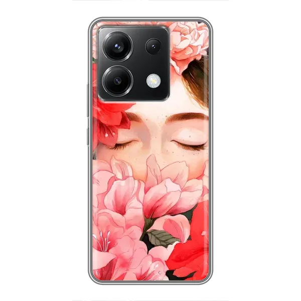 Чехол с принтом «Глаза в цветах» для Xiaomi POCO X6 5G