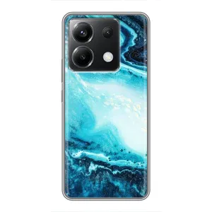 Мраморний чехол на Xiaomi POCO X6 5G (VPrint) (Блакитний мрамор)