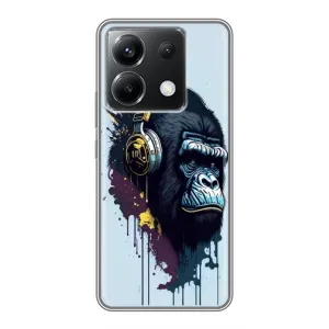 Чохол з Мавпами Xiaomi POCO X6 5G - (AlphaPrint) (Горила в навушниках)
