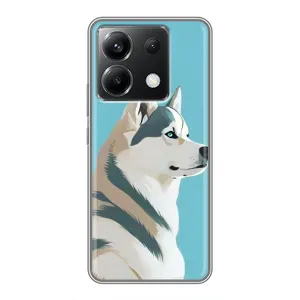 Чехол с Хаски для Xiaomi POCO X6 5G - (AlphaPrint) (Хаски арт)