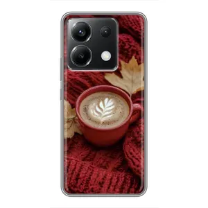 Чехол с уникальным дизайном «Осень с кофе» для Xiaomi POCO X6 5G (Кофе на пледе)