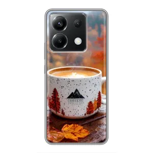 Чехол с уникальным дизайном «Осень с кофе» для Xiaomi POCO X6 5G (Кофе на природе)