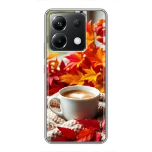 Чехол с уникальным дизайном «Осень с кофе» для Xiaomi POCO X6 5G
