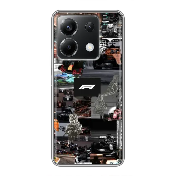 Чохол з принтом «Гоночний колаж Ф1» для Xiaomi POCO X6 5G Чохол з принтом «Гоночний колаж Ф1» для Xiaomi POCO X6 5G
