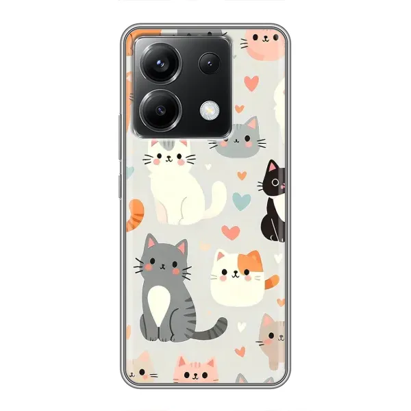Чохол з принтом «Колаж котів» для Xiaomi POCO X6 5G