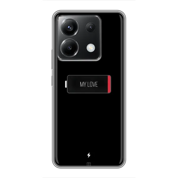 Чехол с принтом «Love battery» для Xiaomi POCO X6 5G Чехол с принтом «Love battery» для Xiaomi POCO X6 5G