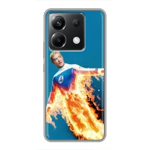 Чохол з принтом Фантастична четвірка для Xiaomi POCO X6 5G (Людина-факел у вогні)