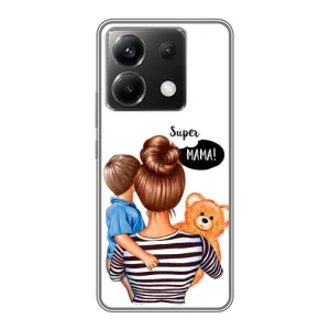 Чохол з друком для Xiaomi POCO X6 5G - (Мама з дитинкою) (AlphaPrint) (Мама з синочком)