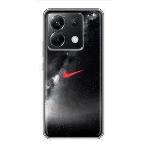 Чехол для Xiaomi POCO X6 5G - с принтом Найк (AlphaPrint) (Найк красный)