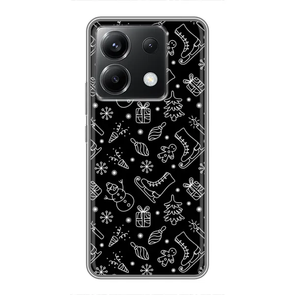 Чехол с принтом «Новогодний фон» для Xiaomi POCO X6 5G Чехол с принтом «Новогодний фон» для Xiaomi POCO X6 5G