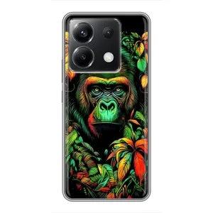 Чохол з Мавпами Xiaomi POCO X6 5G - (AlphaPrint) (Мавпа в квітах)