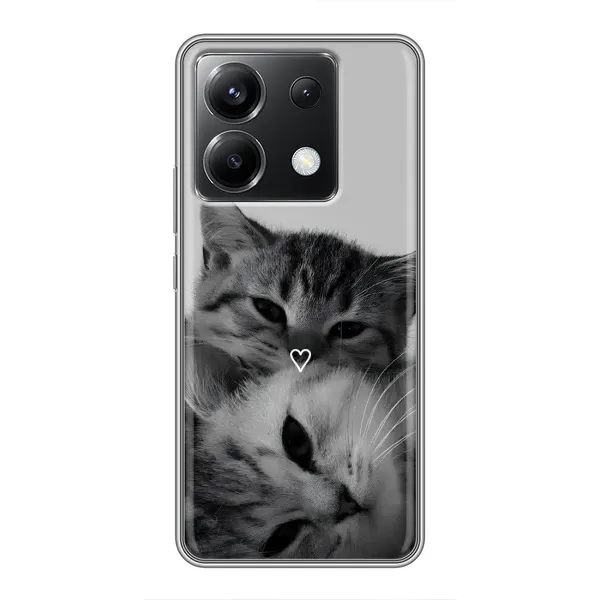 Чохол з принтом «Пара котів» для Xiaomi POCO X6 5G