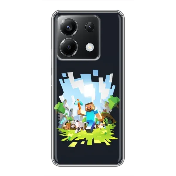 Чехол с принтом «персонажи Minecraft» для Xiaomi POCO X6 5G Чехол с принтом «персонажи Minecraft» для Xiaomi POCO X6 5G