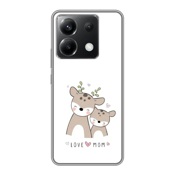 Чохол з принтом «Оленята мама і малюк» для Xiaomi POCO X6 5G
